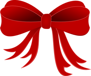 Free clipart red christmas bow 