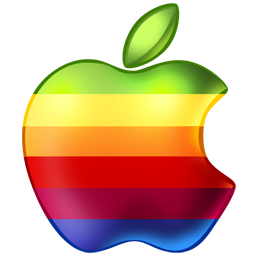 Rainbow Apple Icon, PNG ClipArt Image 