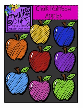 Chalkboard Rainbow Apples {Creative Clips... by Krista Wallden 