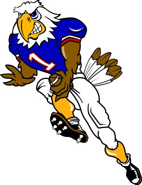 Eagle football mascot clipart 