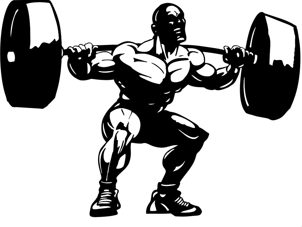 Clip Arts Related To : silhouette lifting weights clipart. view all Lifting Barbell C...