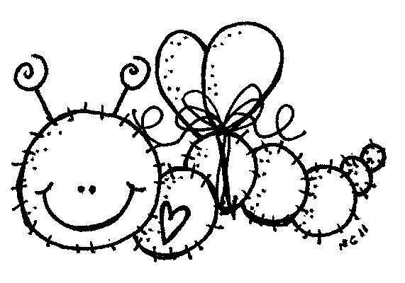 Cute bookworm clipart black and white 