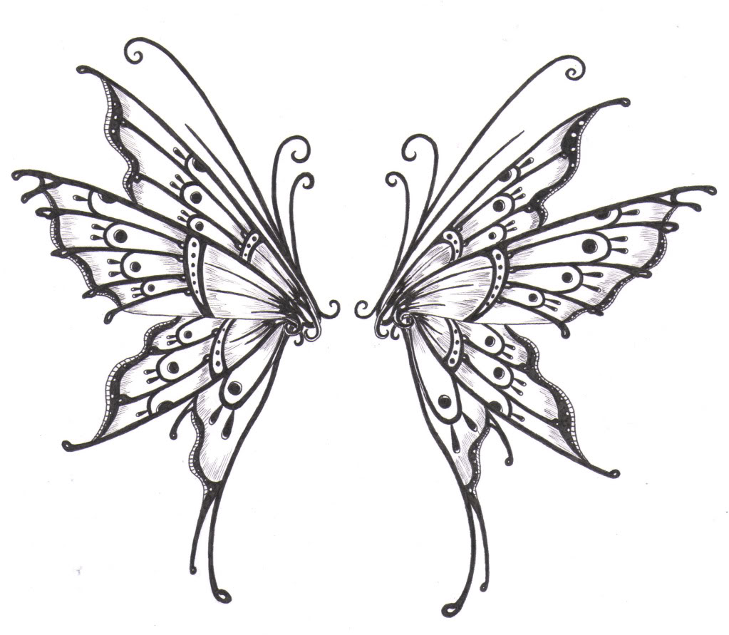 Butterfly angel wing clipart 