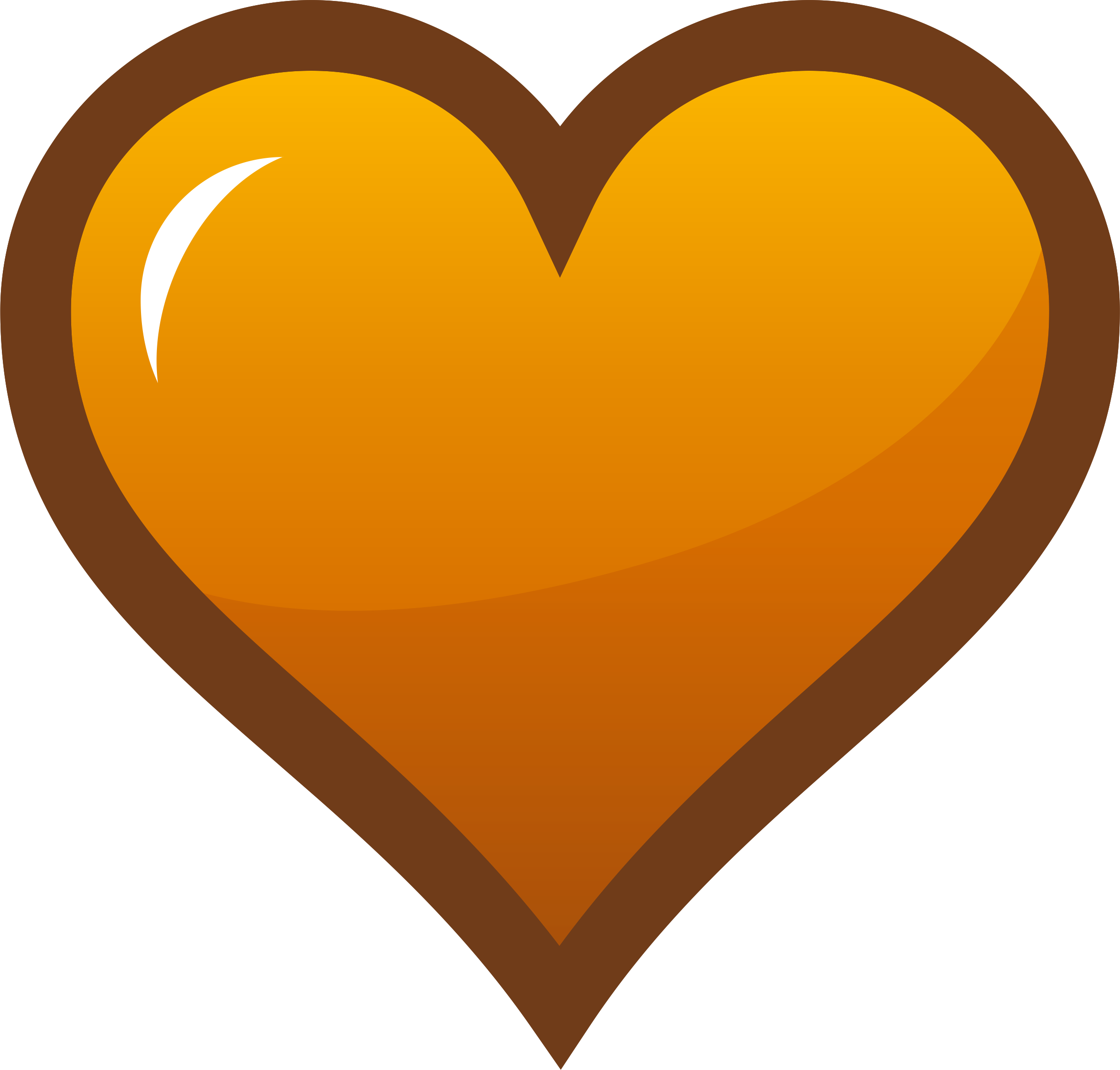 Orange Heart Clipart 