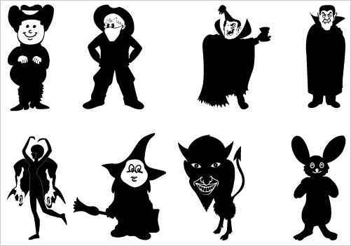 Halloween Vector Graphics. Halloween spooky characters like 