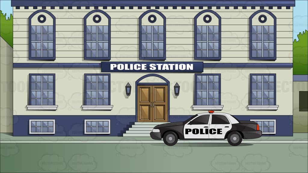 background police station cartoon - Clip Art Library