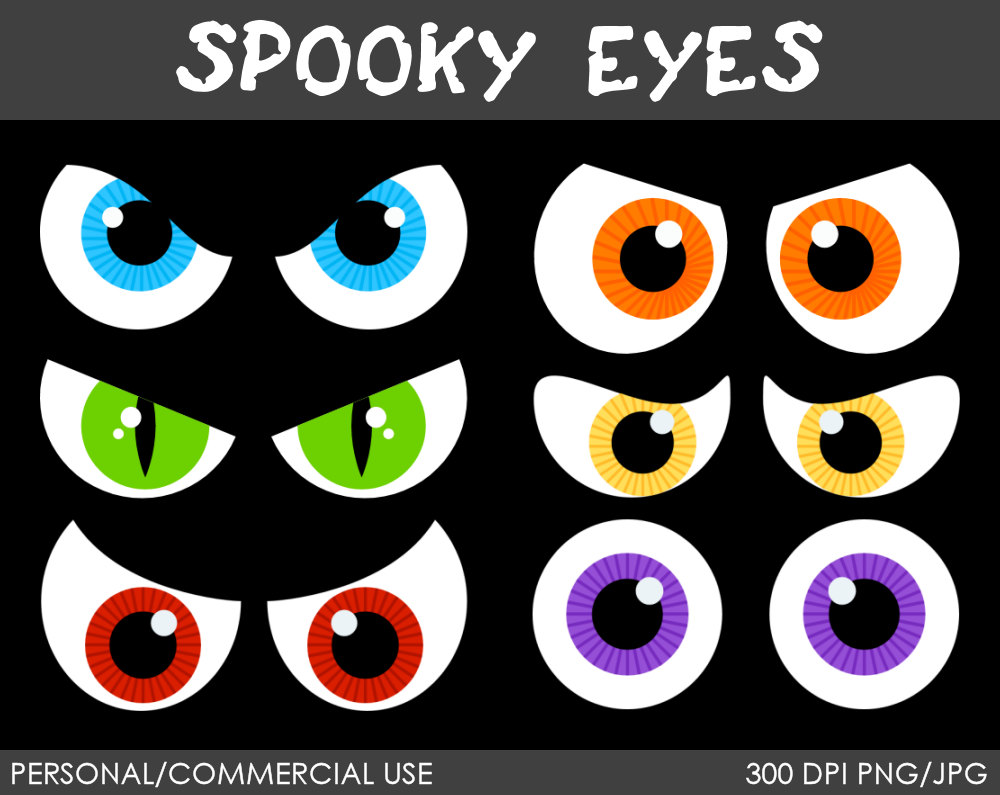 Halloween eyes clip art 