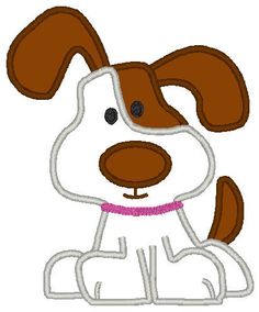 Puppy clipart for embroidery digitizing 