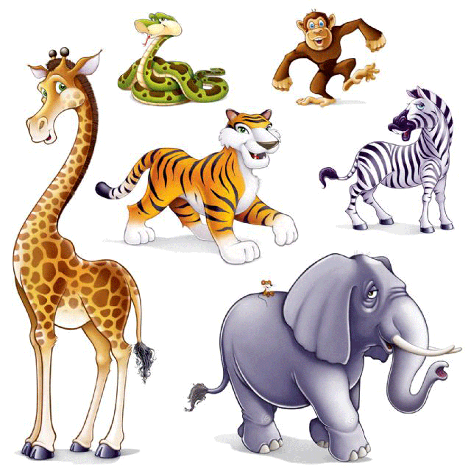zoo animals cut outs - Clip Art Library