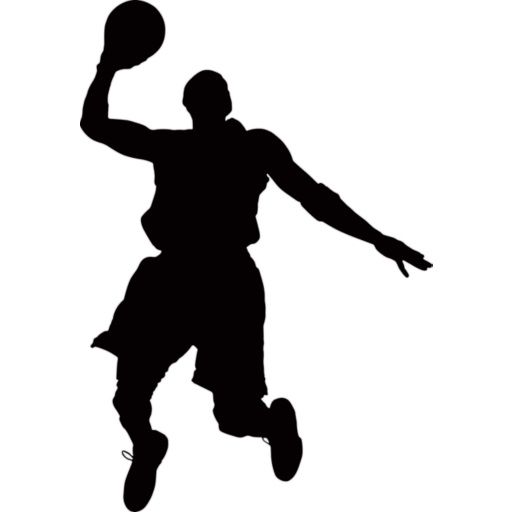 Basketball player silhouette clipart 