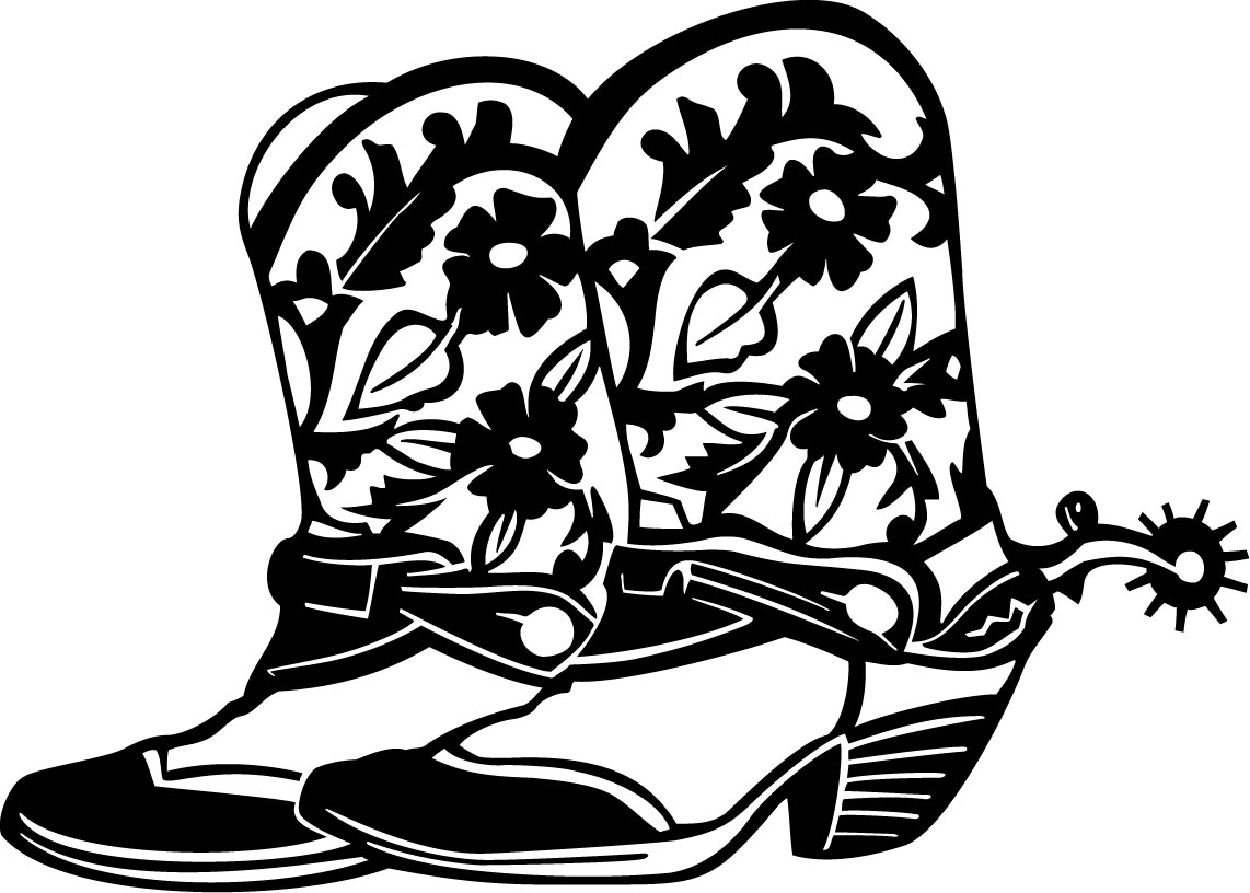 Western boots clip art 
