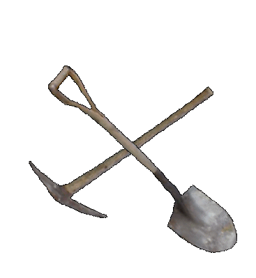 Gold panning tools clipart 