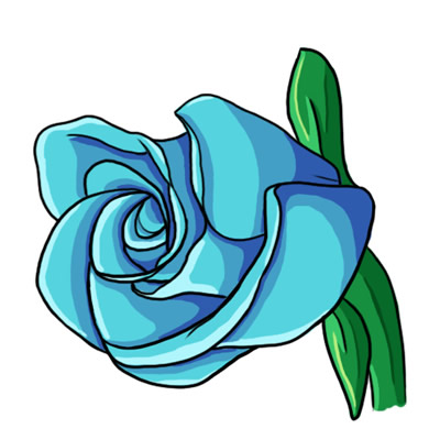 Blue roses clip art 