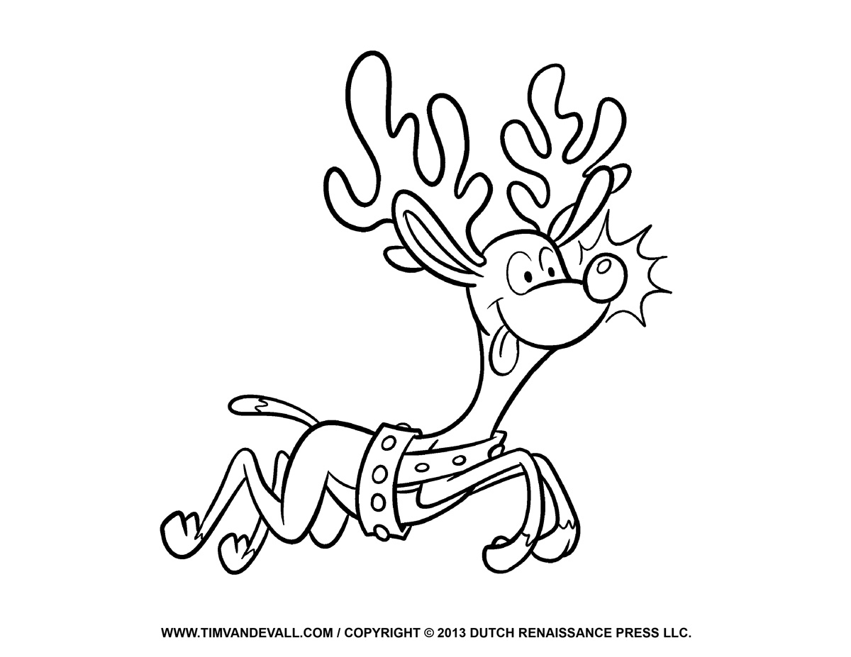 Printable Christmas Reindeer Clipart 