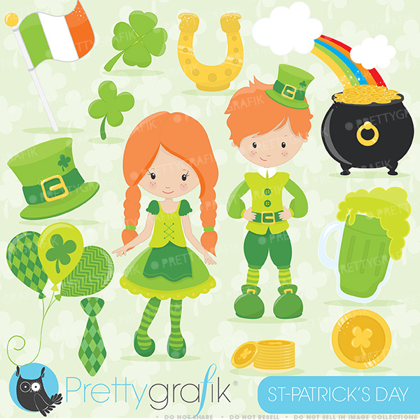 St patrick&day owl clipart 