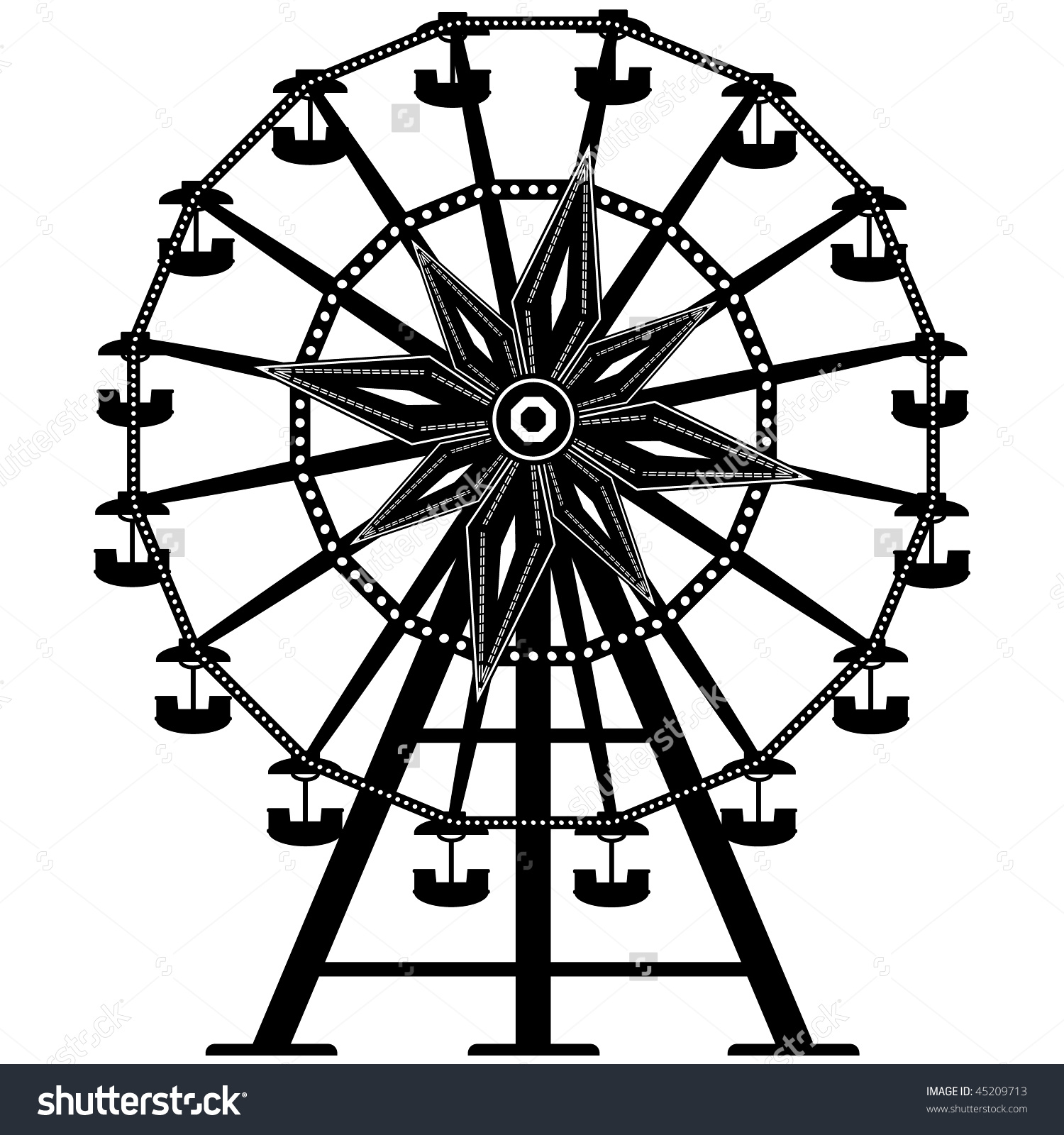 Ferris wheel clipart with people falling 
