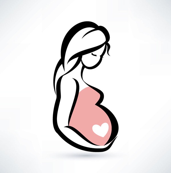Teen Pregnant Women Clipart 