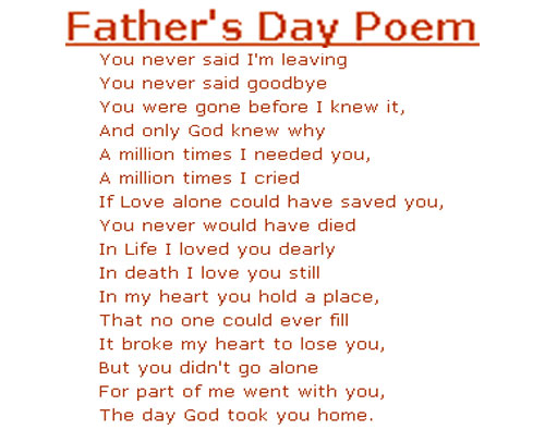 Christian father day poems with clipart pictures 