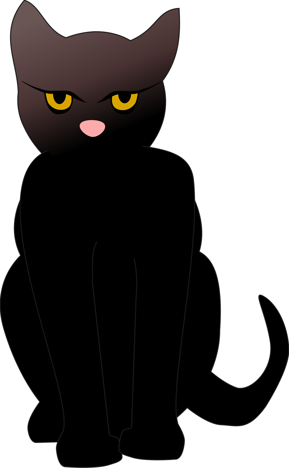 Clipart cat silhouette transparent 