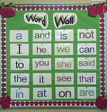 Preschool Word Wall Clipart 