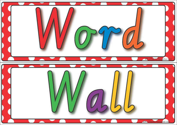 Word wall clip art 