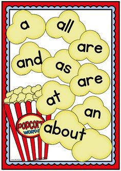 Popcorn Words Clipart 