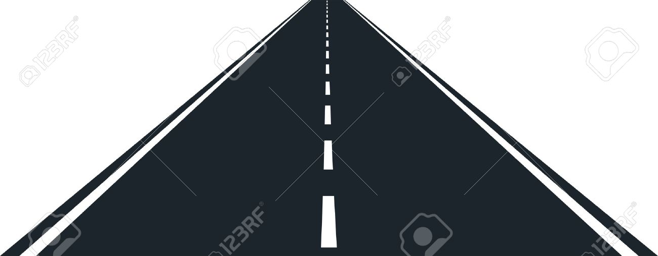 Straight road clipart vector 