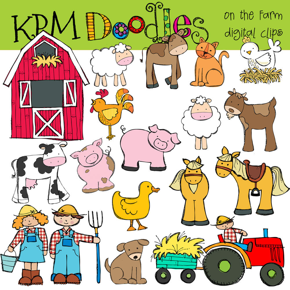 KPM On the Farm Digital Clip art by kpmdoodles 