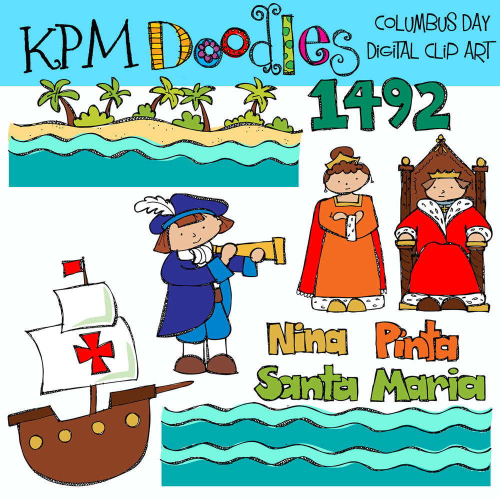 KPM Doodles: Columbus Day Clip art ! 