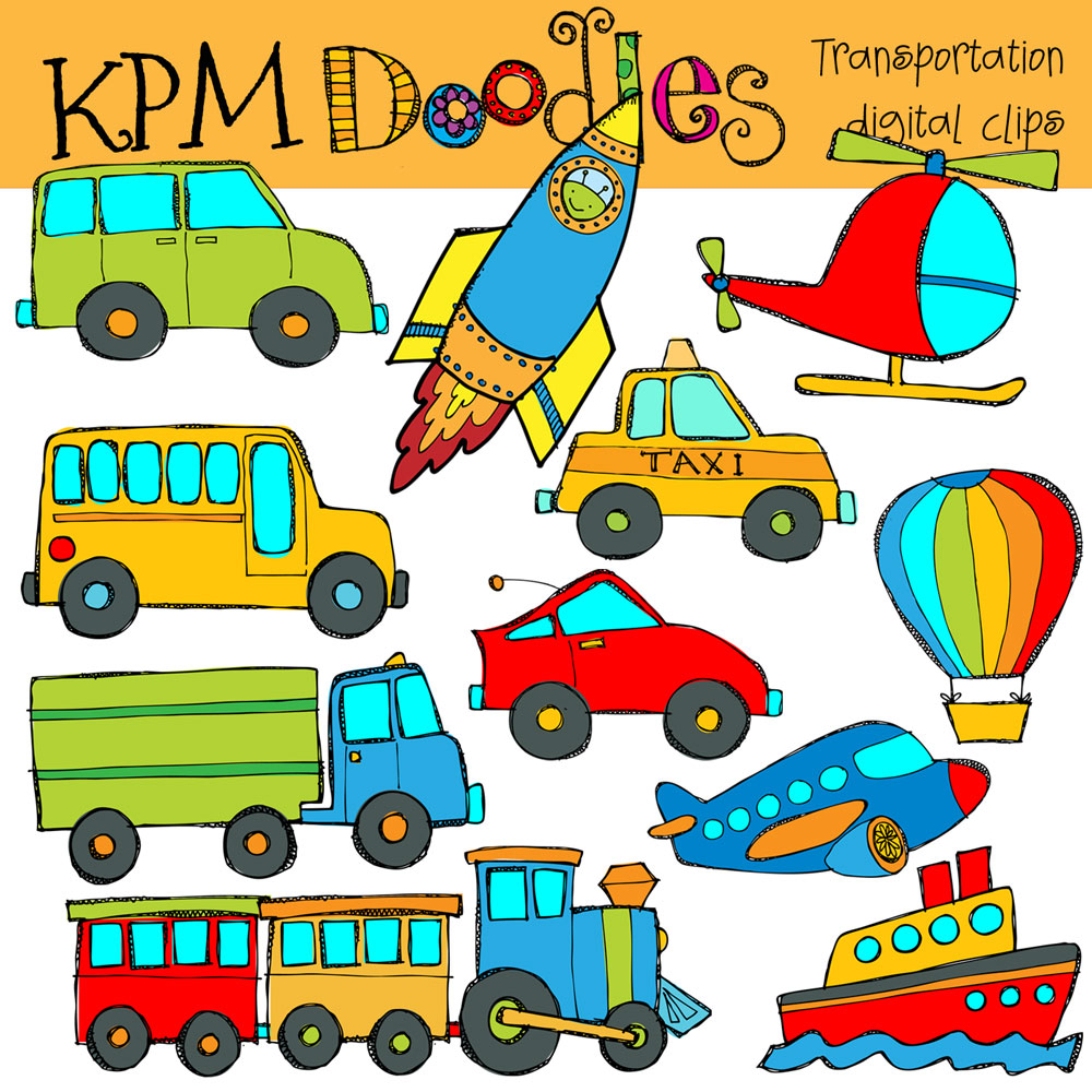 Transportation Digital Clip Art 