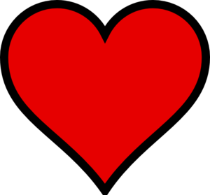 red heart transparent background