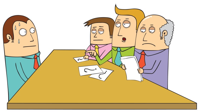 Clipart image of job interview 