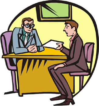 Clipart job interview 