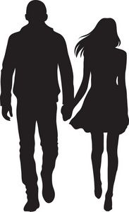 Man And Woman Silhouette Clip Art 