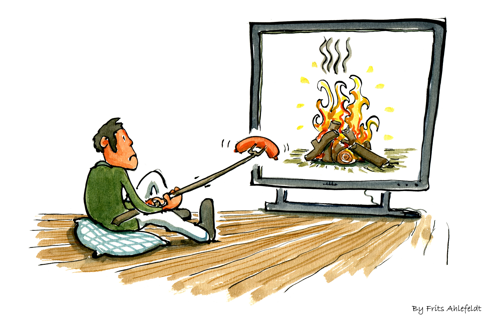 Cartoon Fireplace 
