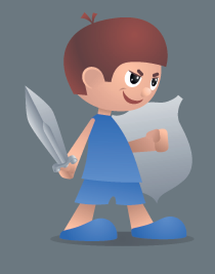 Young boy knight clipart 