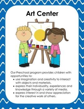 Free Printable Preschool Center Signs With Objectives Clip Art Library