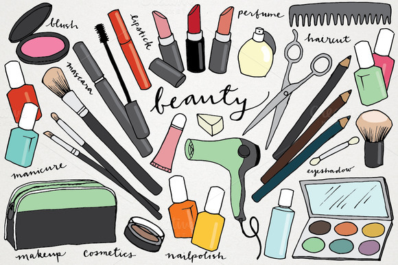Makeup Products Clipart 98847 