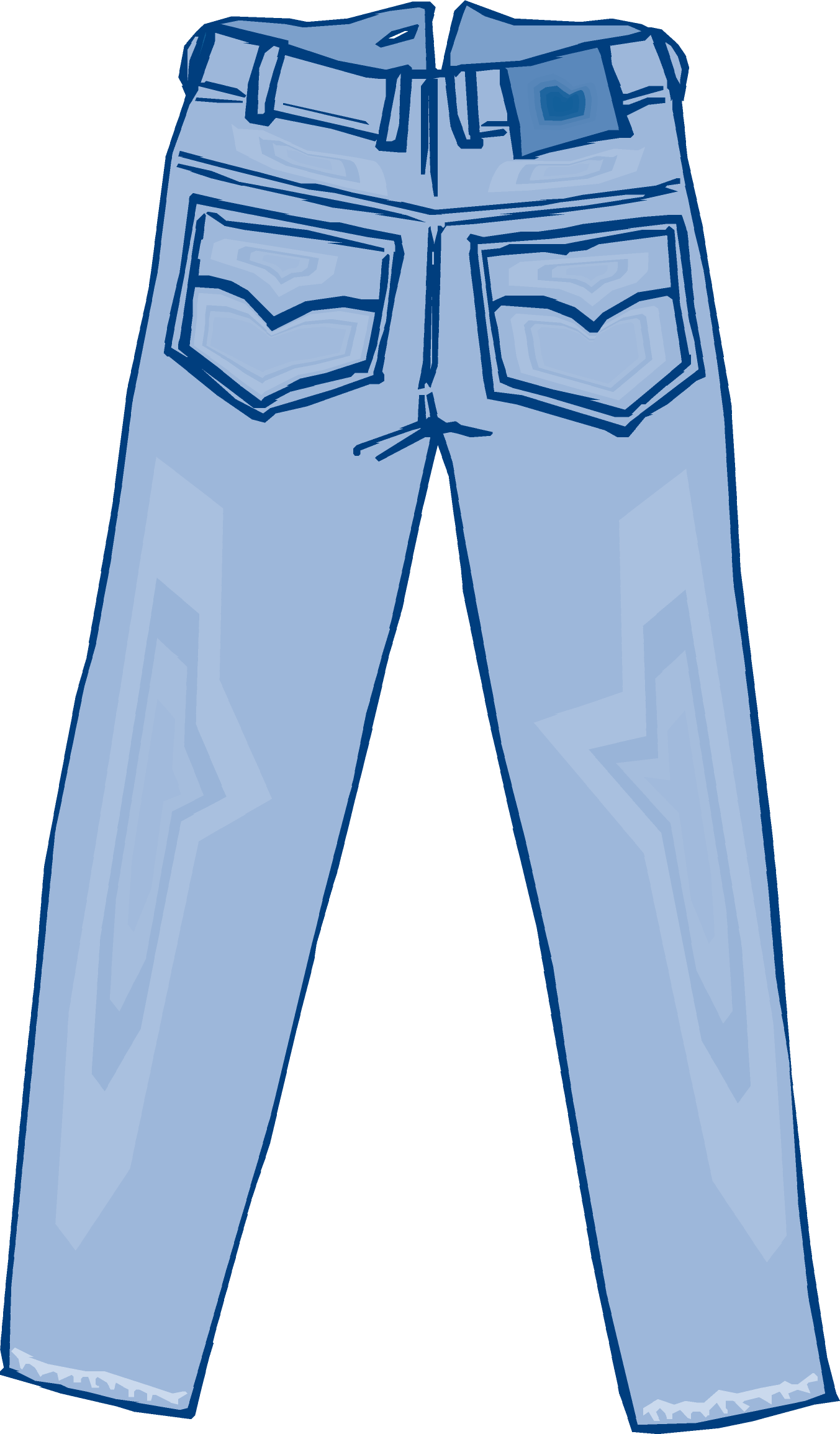 Clipart boy template blue jean pants 