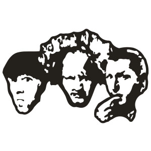 Three Stooges Decal Sticker 