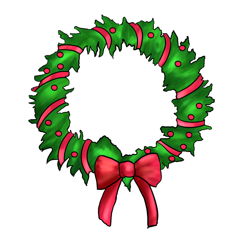 Free to Use Public Domain Christmas Wreath Clip Art