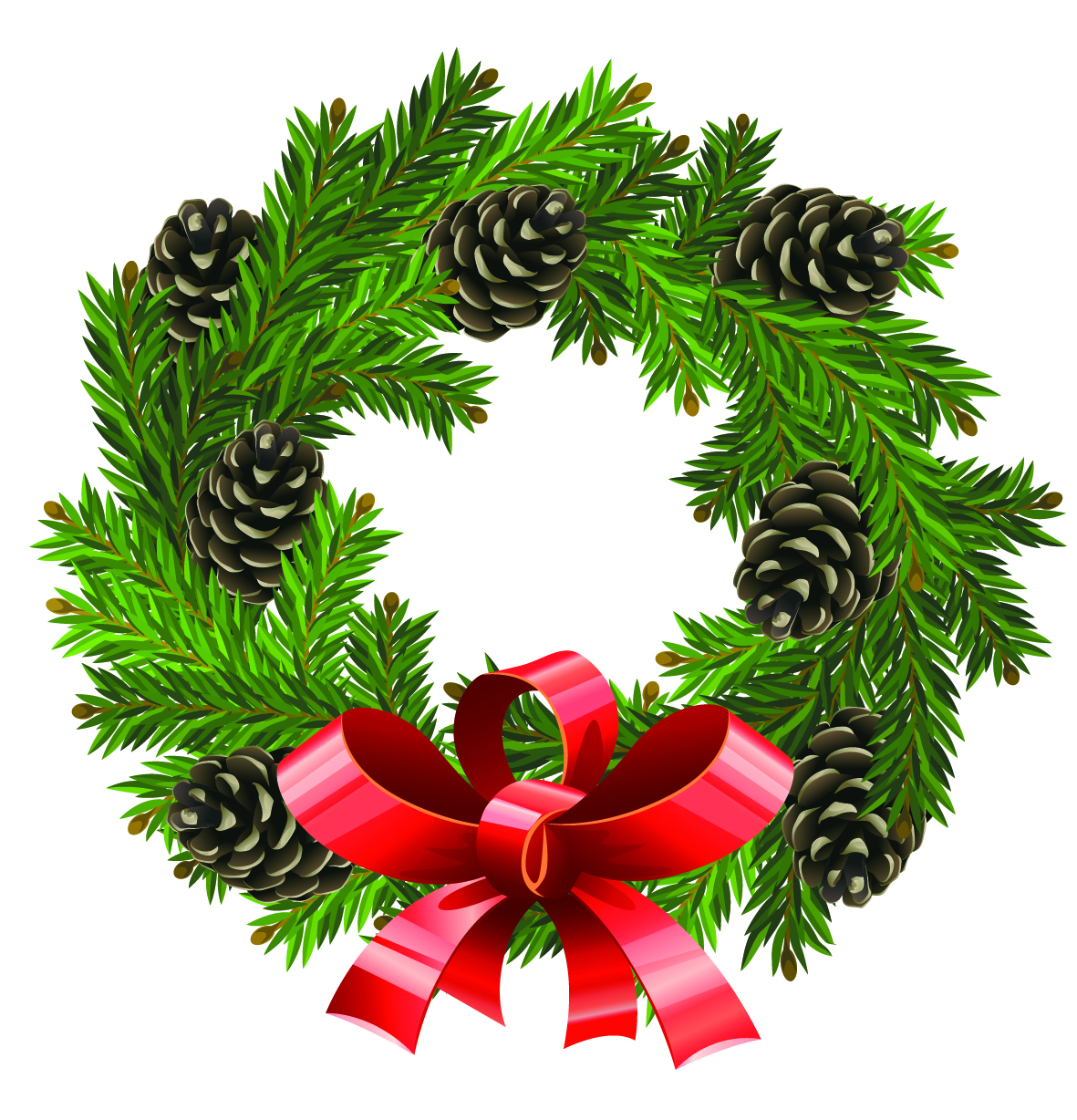 Christmas Wreath Border Clipart 