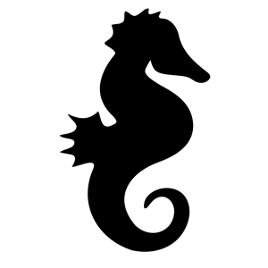 Seahorse Silhouette clipart, cliparts of Seahorse Silhouette free 