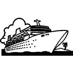 Cruise ship clip art black and white free � ciij 