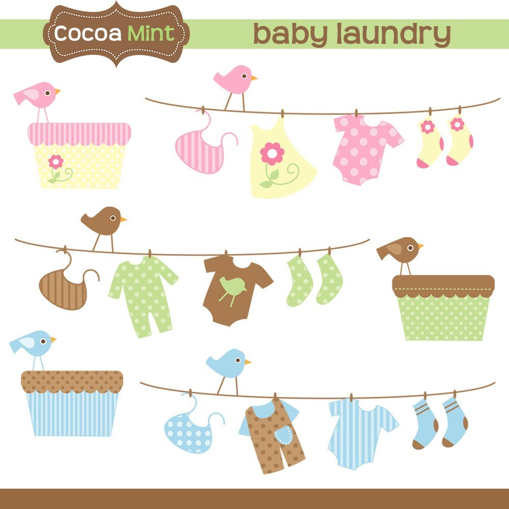 free baby clothes line clipart - photo #30