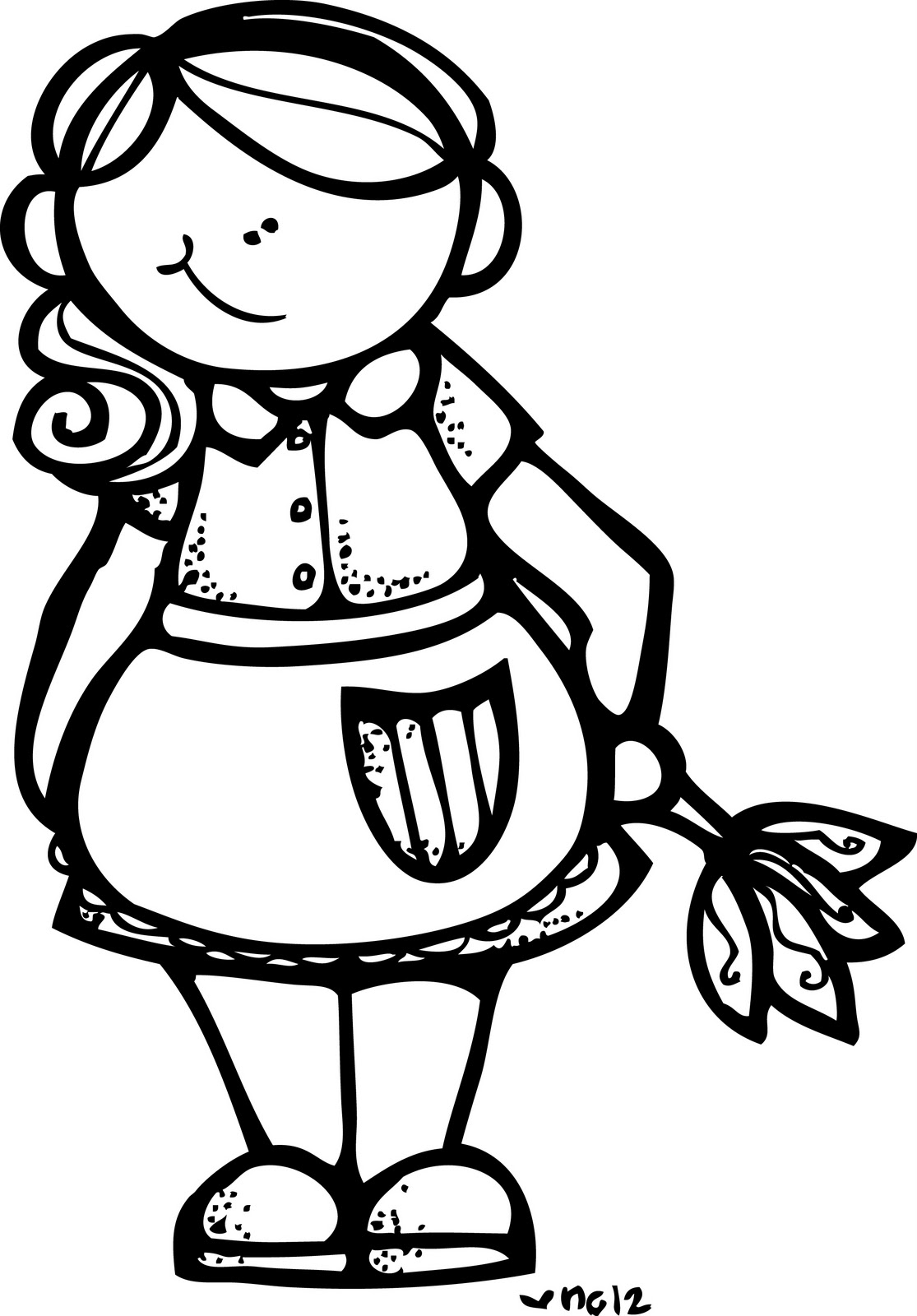 Housekeeping clipart black and white 