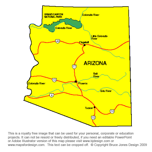 Arizona State Map Clipart