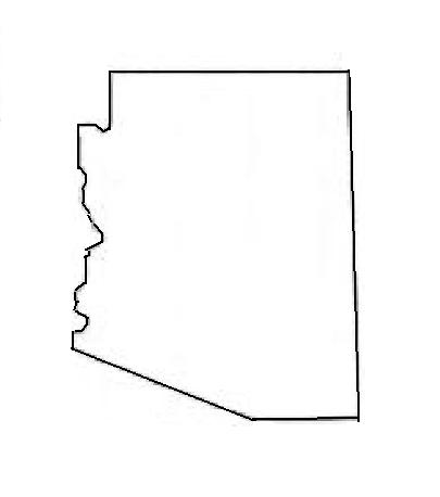 Arizona State Outline Vector 28722 