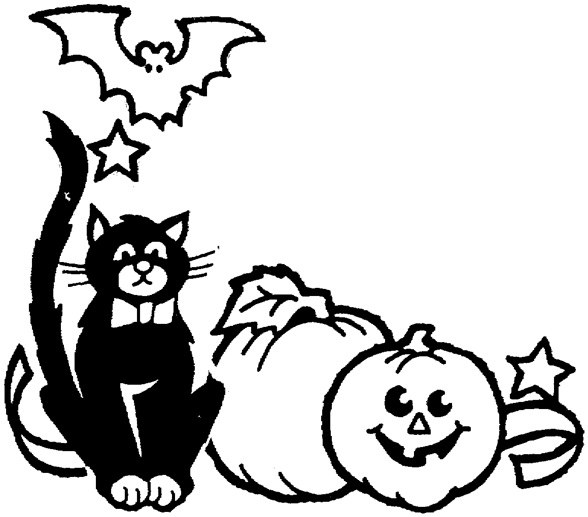 Halloween clip art black and white 