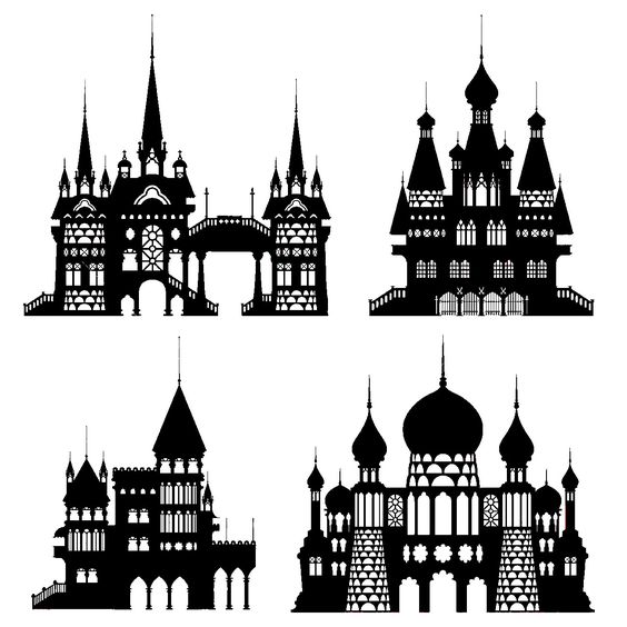 Oriental Russian palace silhouettes 